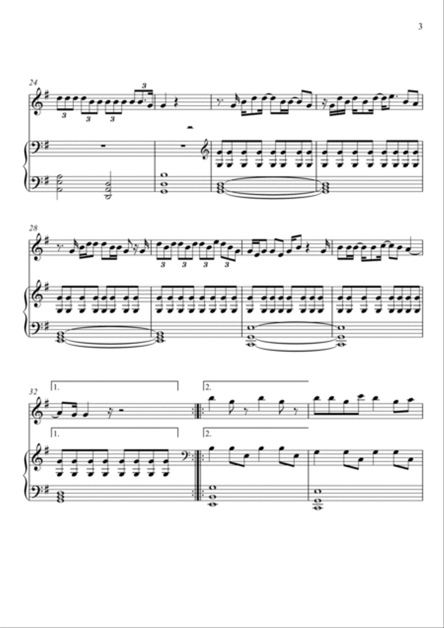 Drivers License Flute Solo scores gallery preview page 3