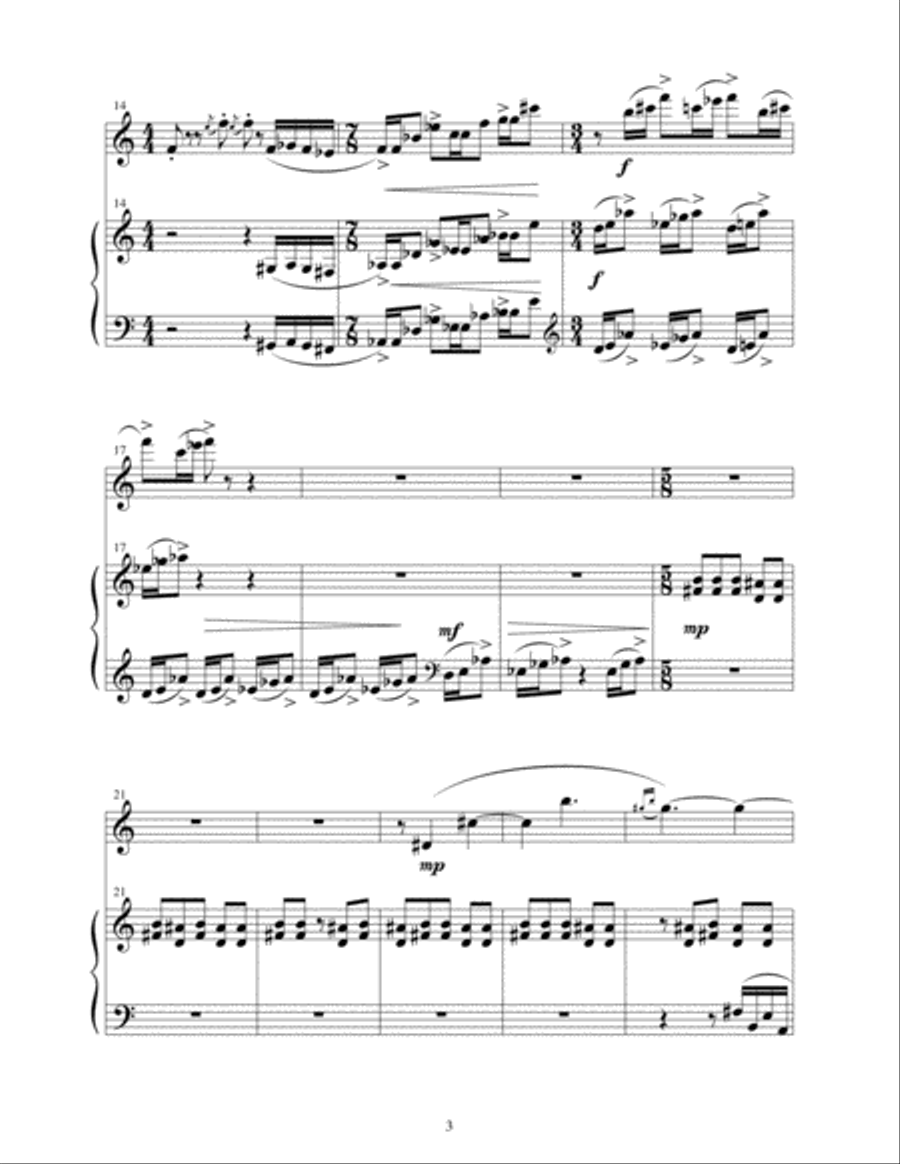 Sonata for Alto Saxophone & Piano Alto Saxophone scores gallery preview page 5