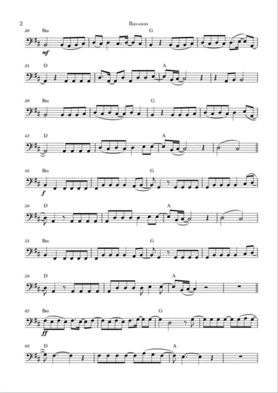 Despacito Bassoon Solo scores gallery preview page 2