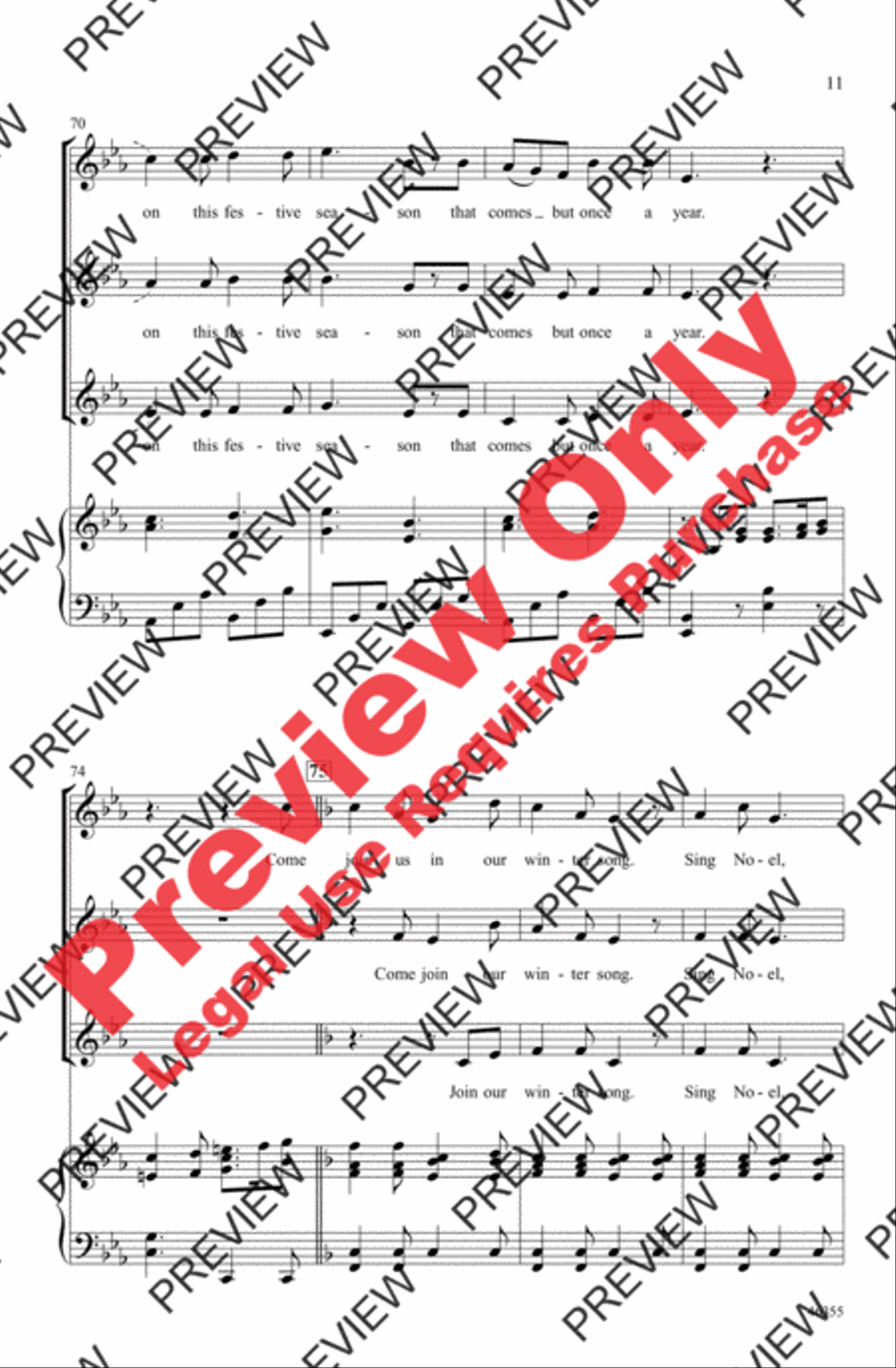 A Winter Noel Women's Choir scores gallery preview page 11