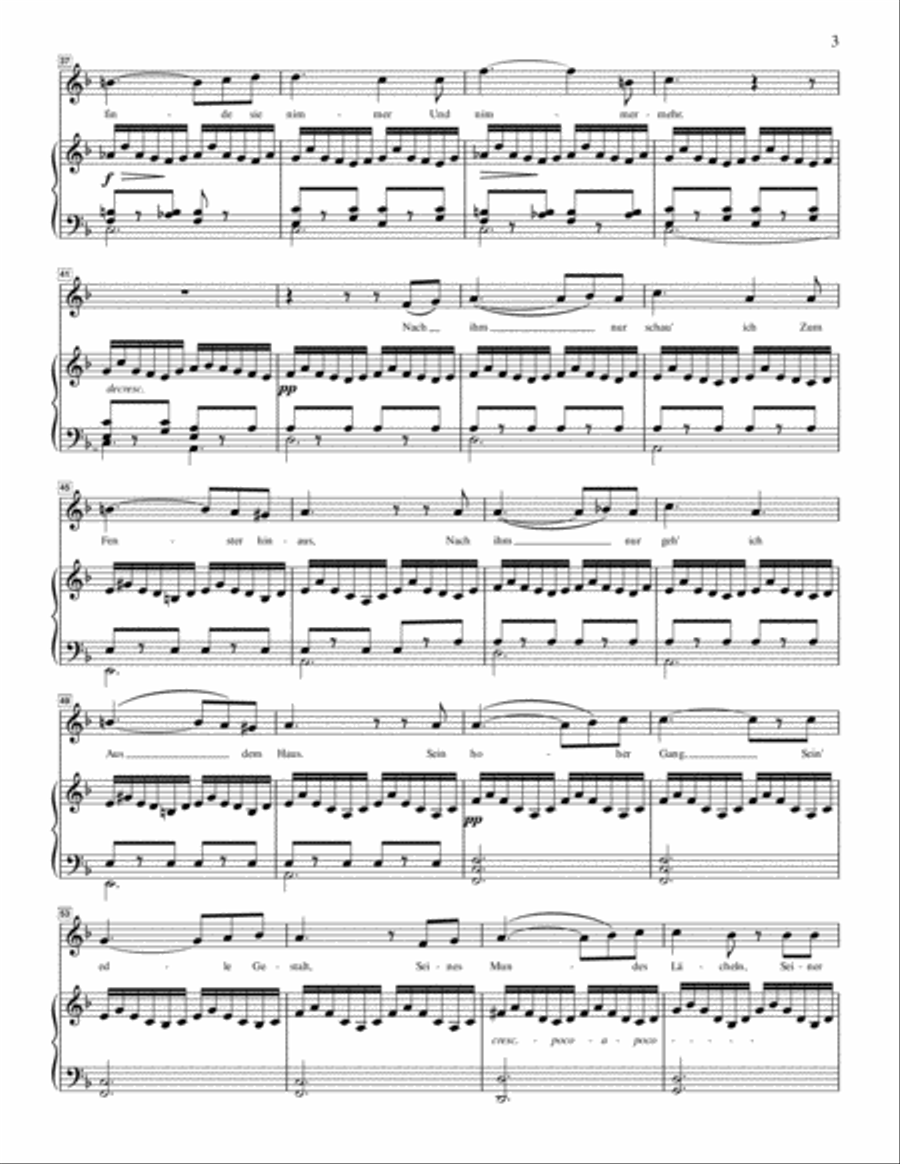 Schubert - Gretchen am Spinnrade - High Voice in D minor Schubert - Gretchen am Spinnrade - High Voice in D minor High Voice scores gallery preview page 3
