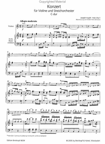 Violin Concerto in C major Hob VIIa:1