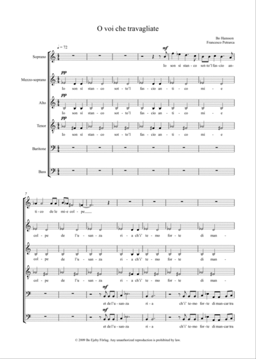 O voi que travagliate O voi que travagliate Choir scores gallery preview page 3