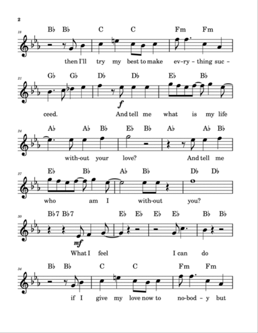 What Is Life Piano scores gallery preview page 2