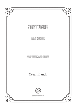 Franck-Nocturne in a minor,for voice and piano