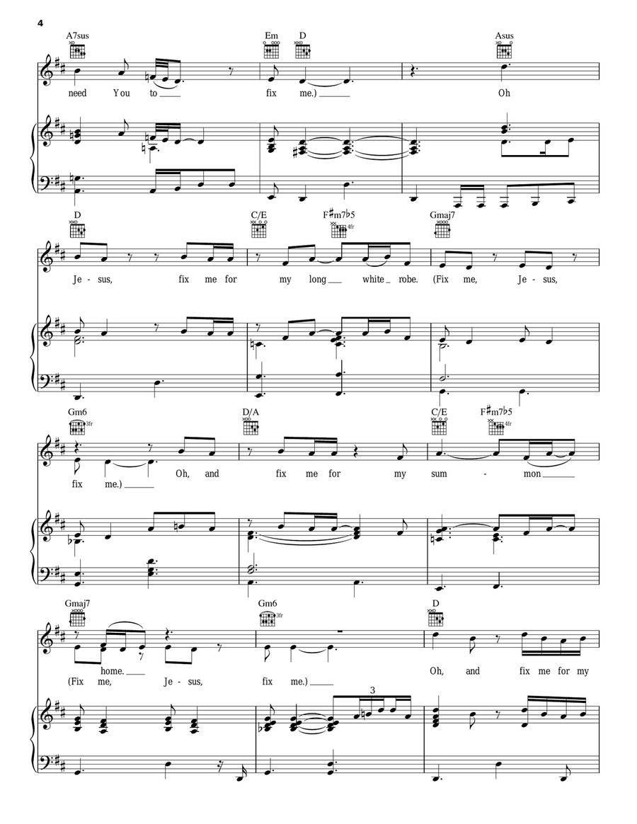 Fix Me Jesus Guitar scores gallery preview page 4