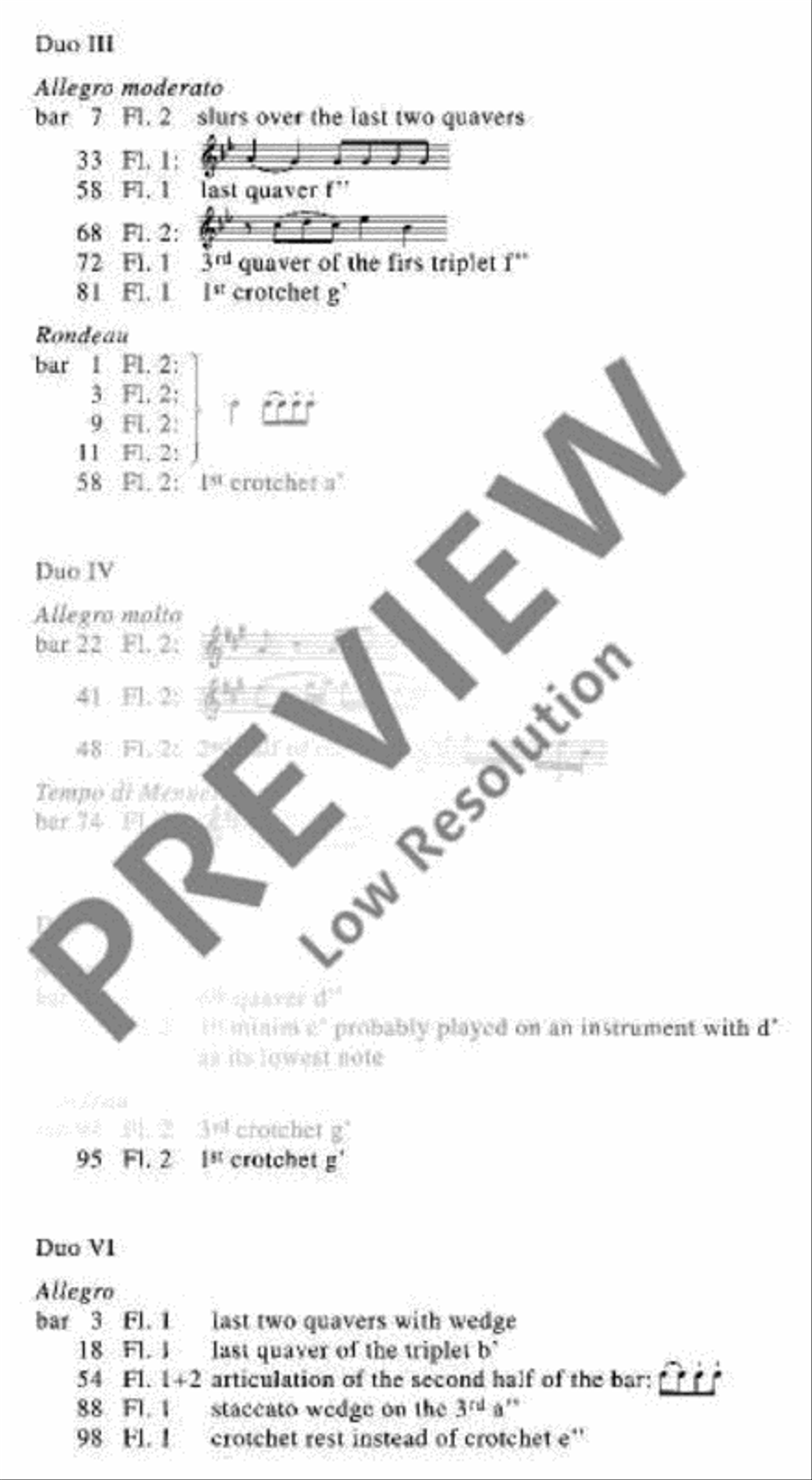 Six Duos Six Duos Flute Duet scores gallery preview page 12