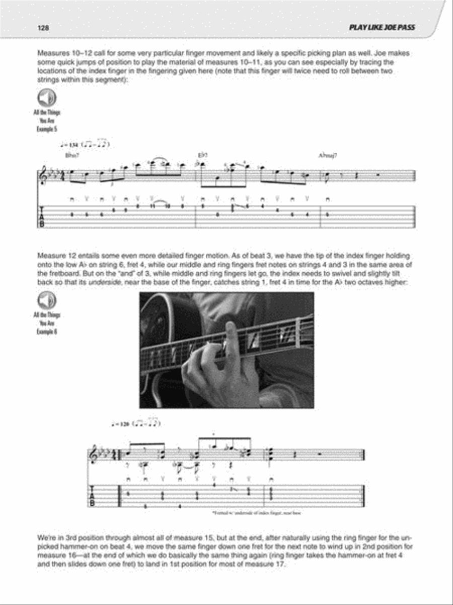 Play Like Joe Pass: The Ultimate Guitar Lesson Book with Online Audio Electric Guitar scores gallery preview page 6