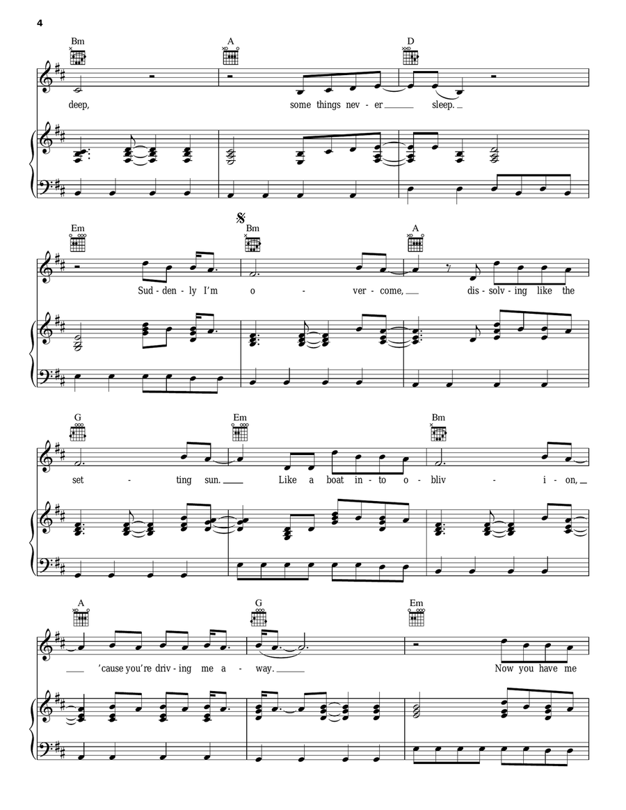 Queen Of Peace Piano, Vocal, Guitar scores gallery preview page 4