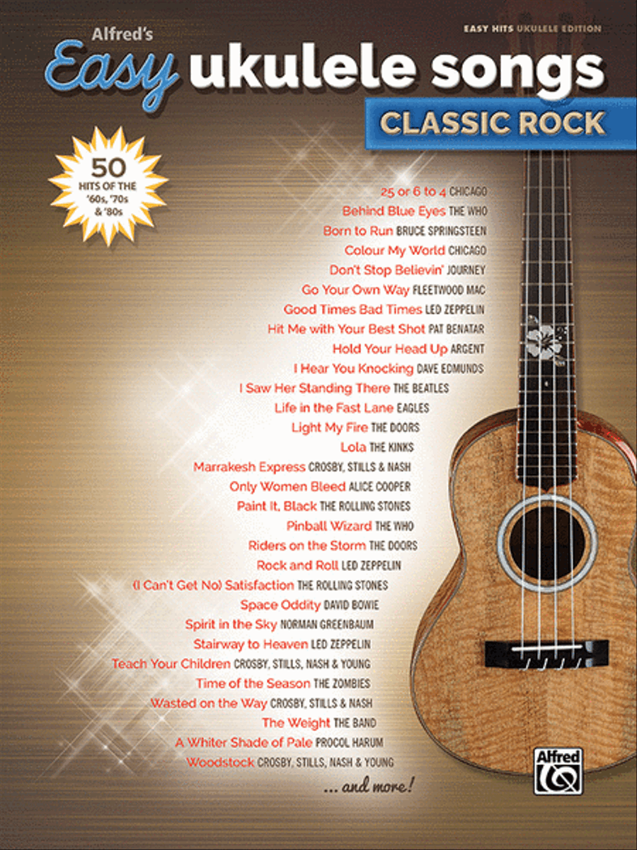 Alfred's Easy Ukulele Songs -- Classic Rock Ukulele scores gallery preview page 1
