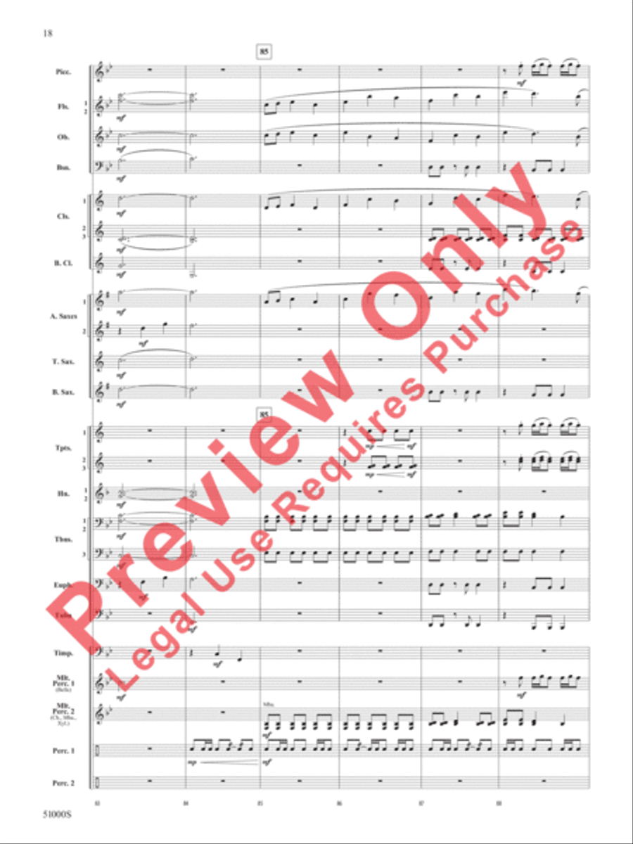 Eternal Flame Concert Band scores gallery preview page 19