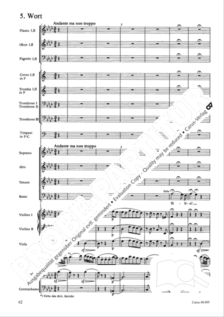 The Seven Words (Die Sieben Worte) 4-Part scores gallery preview page 77