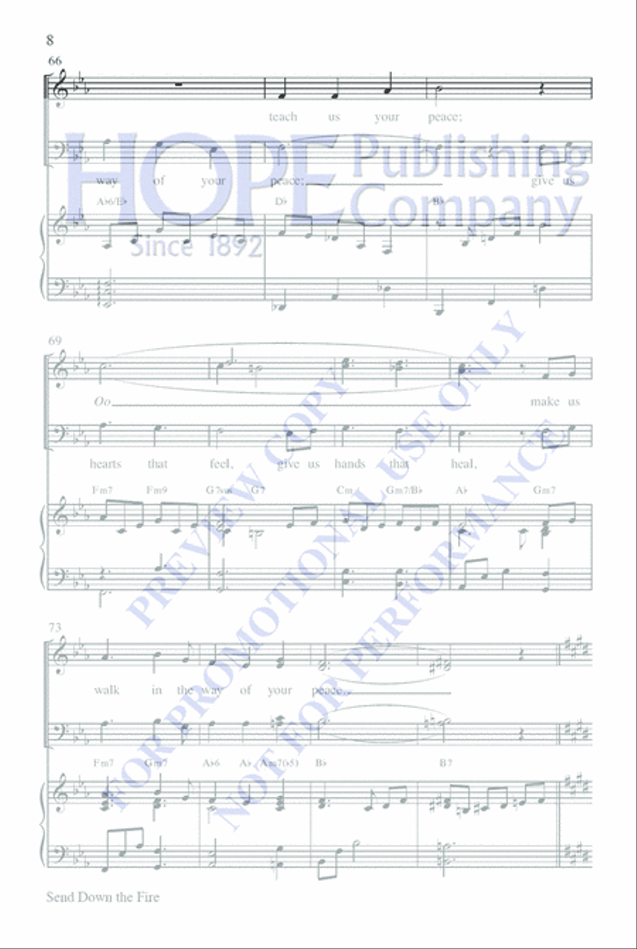 Send Down the Fire Choir scores gallery preview page 8