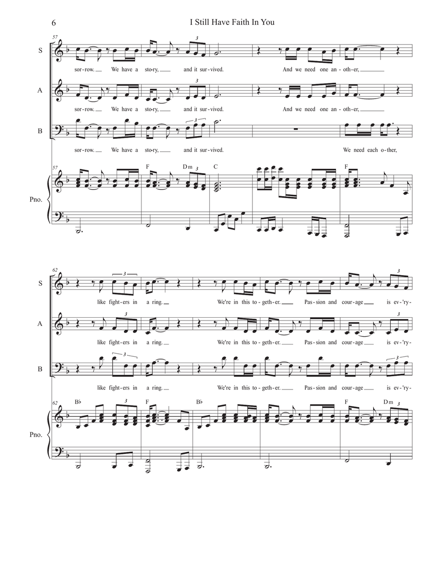 I Still Have Faith In You Piano, Vocal scores gallery preview page 6