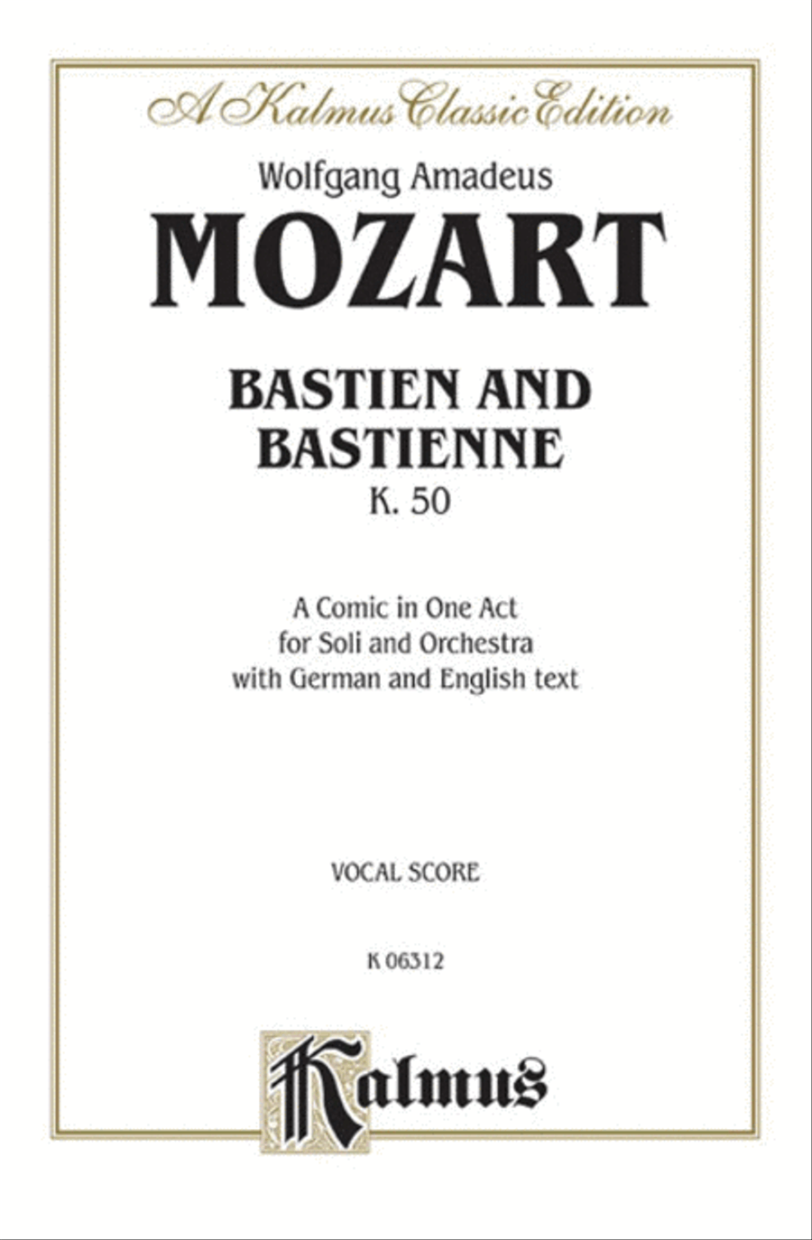 Bastien und Bastienne Voice scores gallery preview page 1