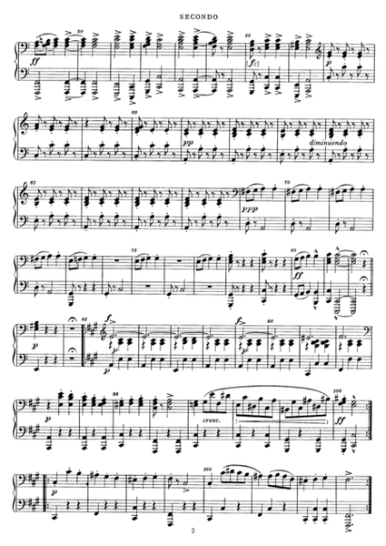 Dvorak Slavonic Dance, Op.46, No.1, for piano duet, PD881