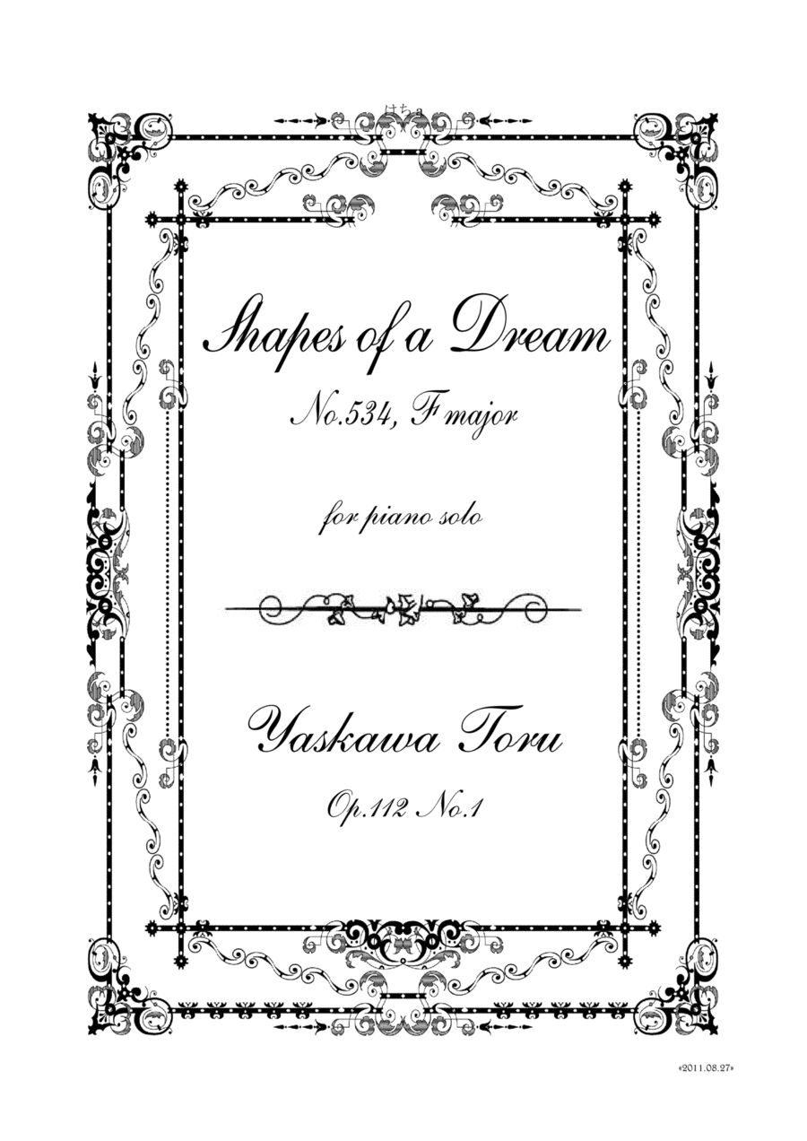 Shapes of a Dream No.534, E major, Op.112 No.1 Piano Solo scores gallery preview page 1