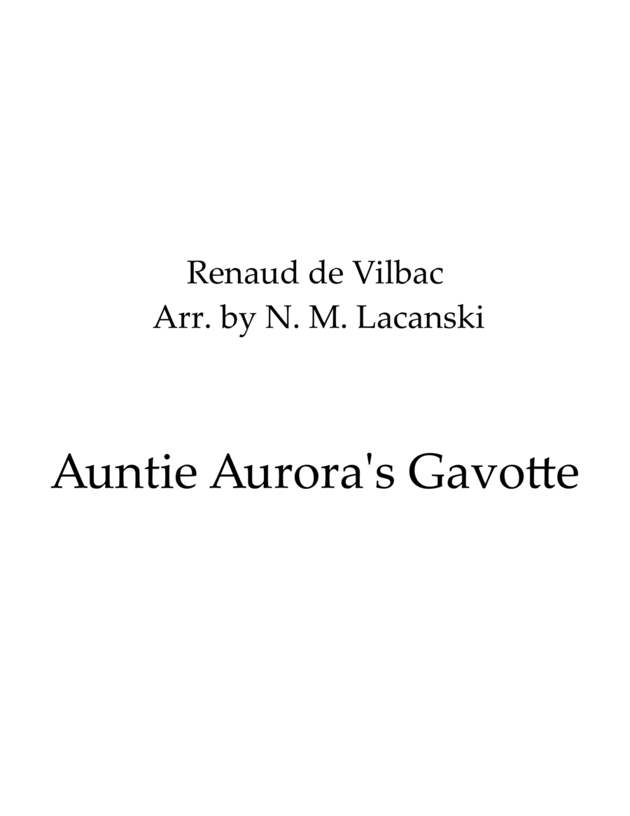 Auntie Aurora's Gavotte image number null