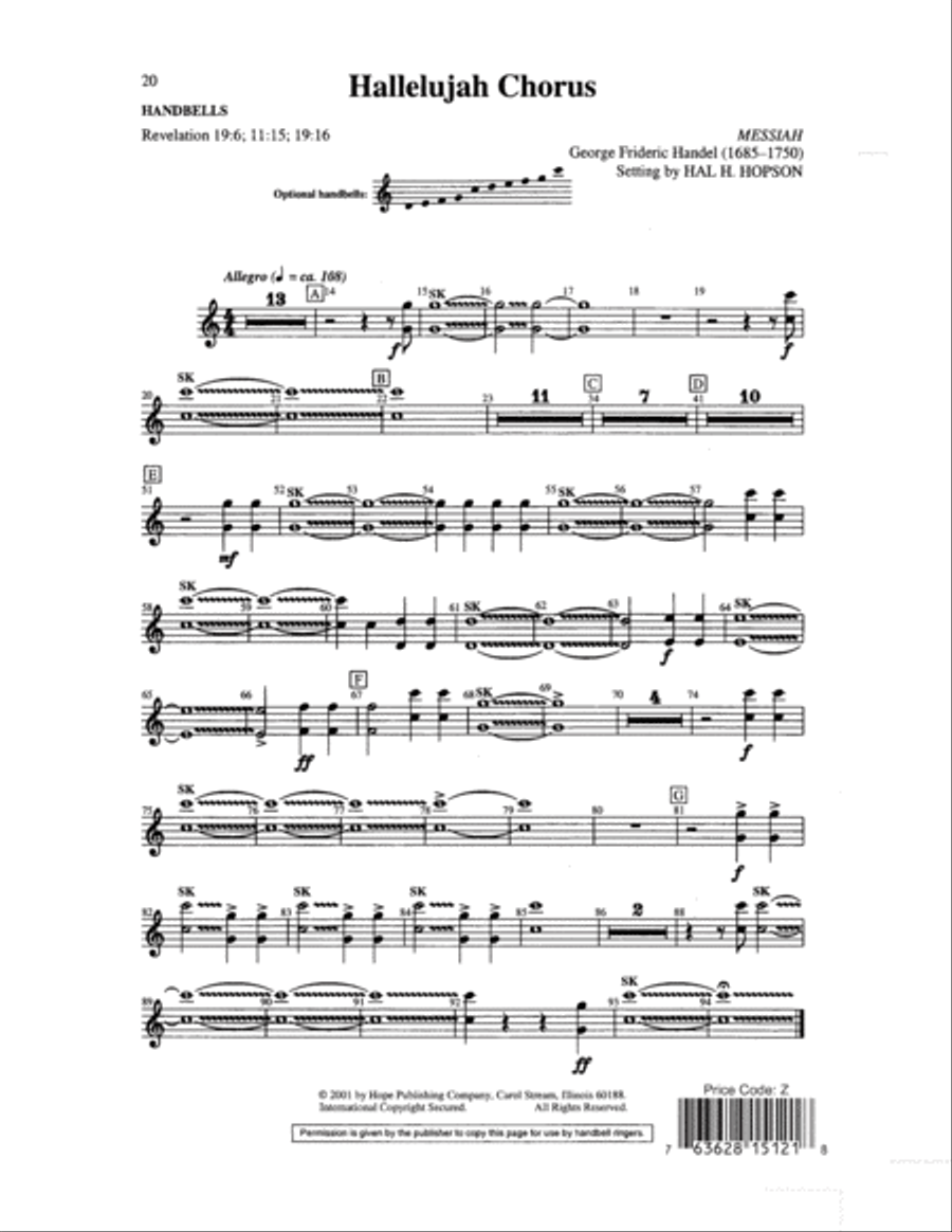 Hallelujah Chorus 4-Part scores gallery preview page 20