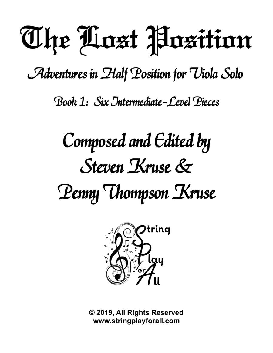 The Lost Position: Adventures in Half Position for Viola Solo, Book 1: Six Intermediate-Level Piece Voice scores gallery preview page 2