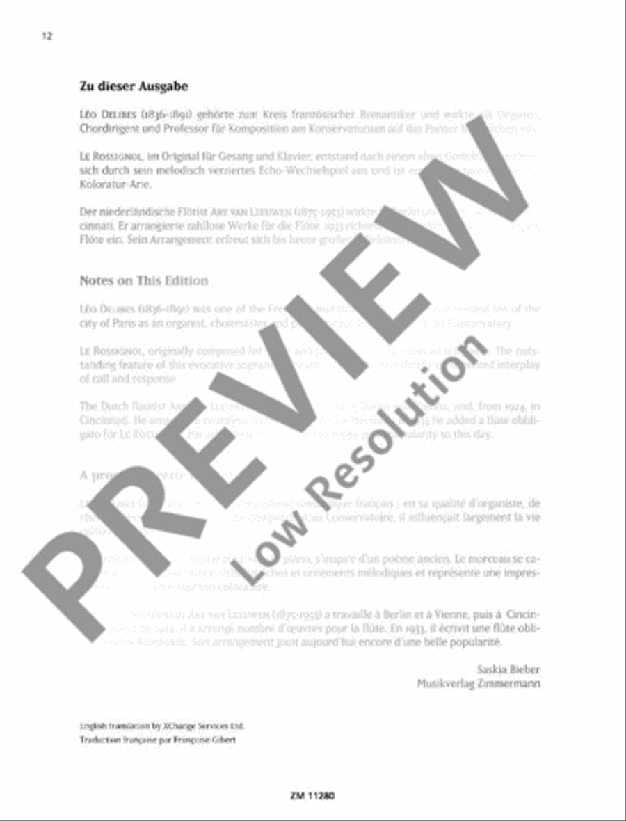 The Nightingale Flute scores gallery preview page 13