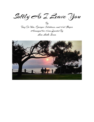 Book cover for Softly As I Leave You