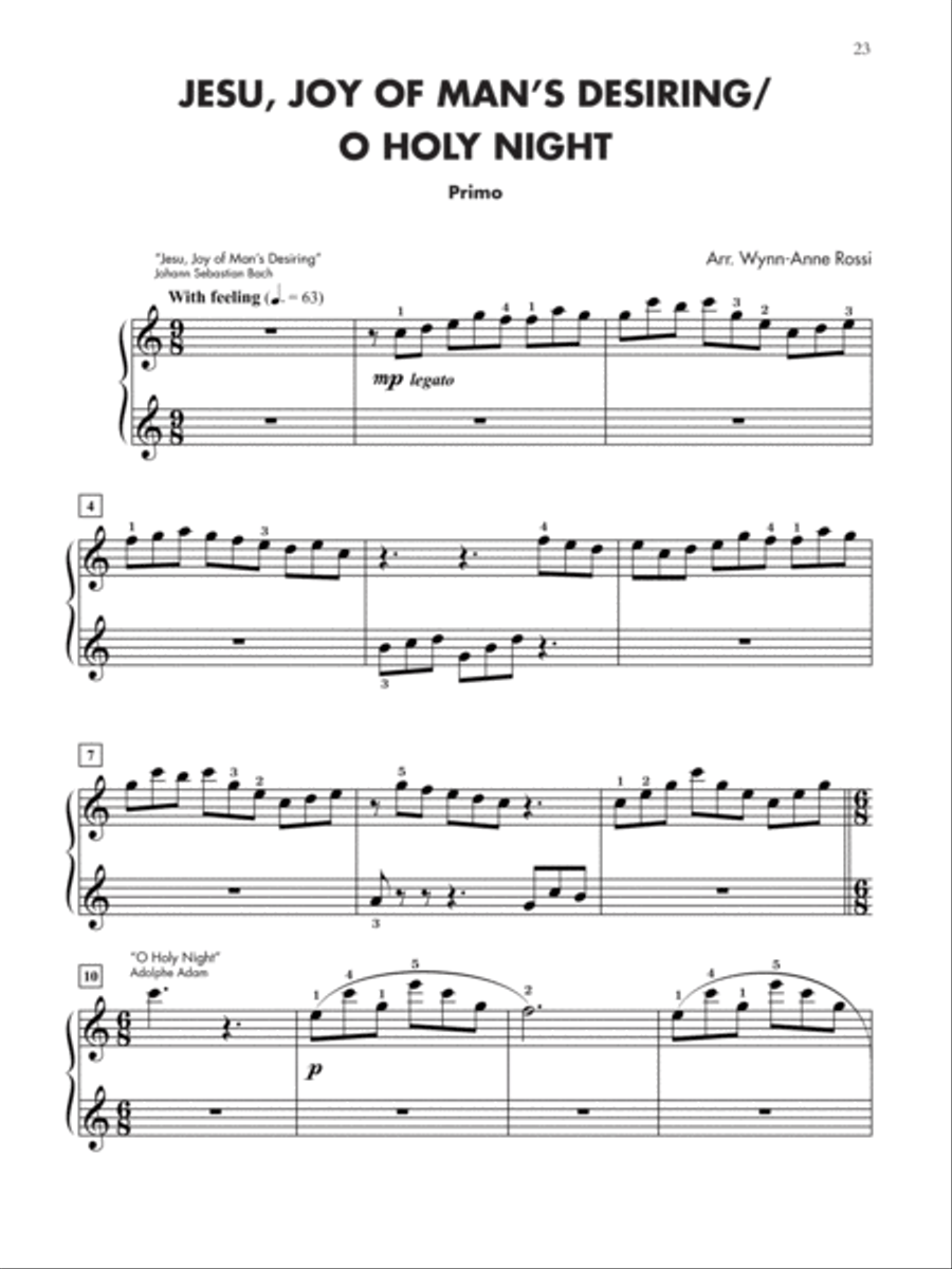 Christmas Medleys for Two, 1-3 (Value Pack) Piano Method scores gallery preview page 13