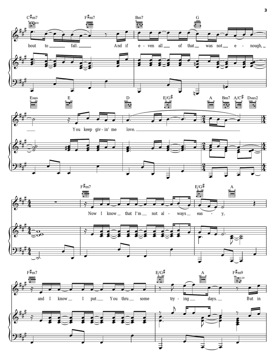 You Keep Givin' Me You Keep Givin' Me Piano, Vocal, Guitar scores gallery preview page 3