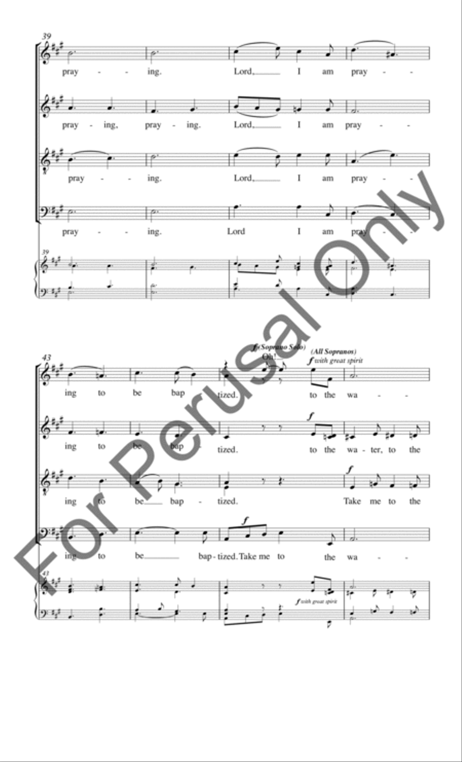 Take Me to the Water 4-Part scores gallery preview page 7