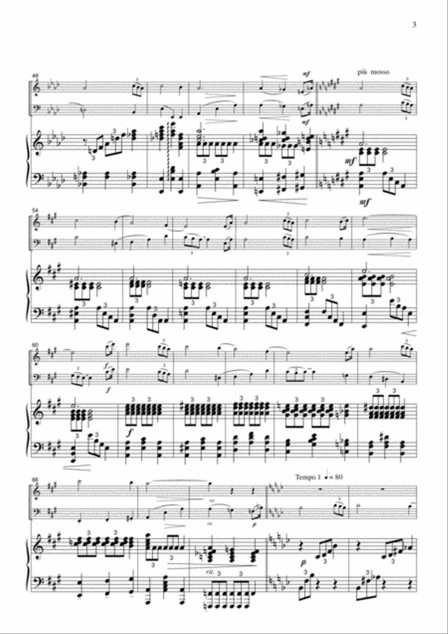 Hymnus Amazing Grace, for piano trio, PH001 Piano Trio scores gallery preview page 3