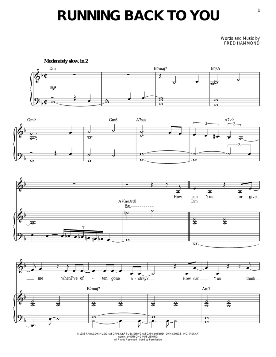 Running Back To You Acoustic Guitar scores gallery preview page 1