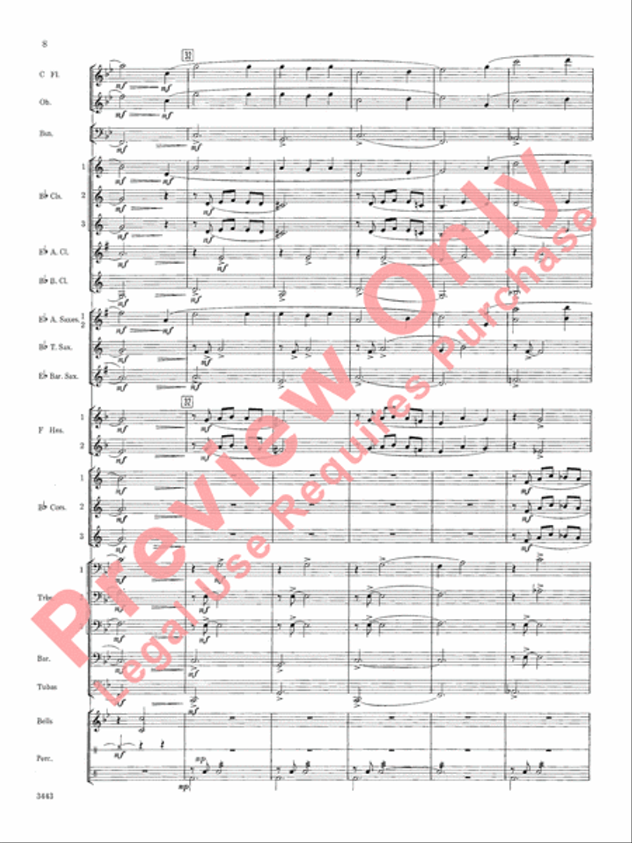Newfoundland Folk Song Concert Band scores gallery preview page 9