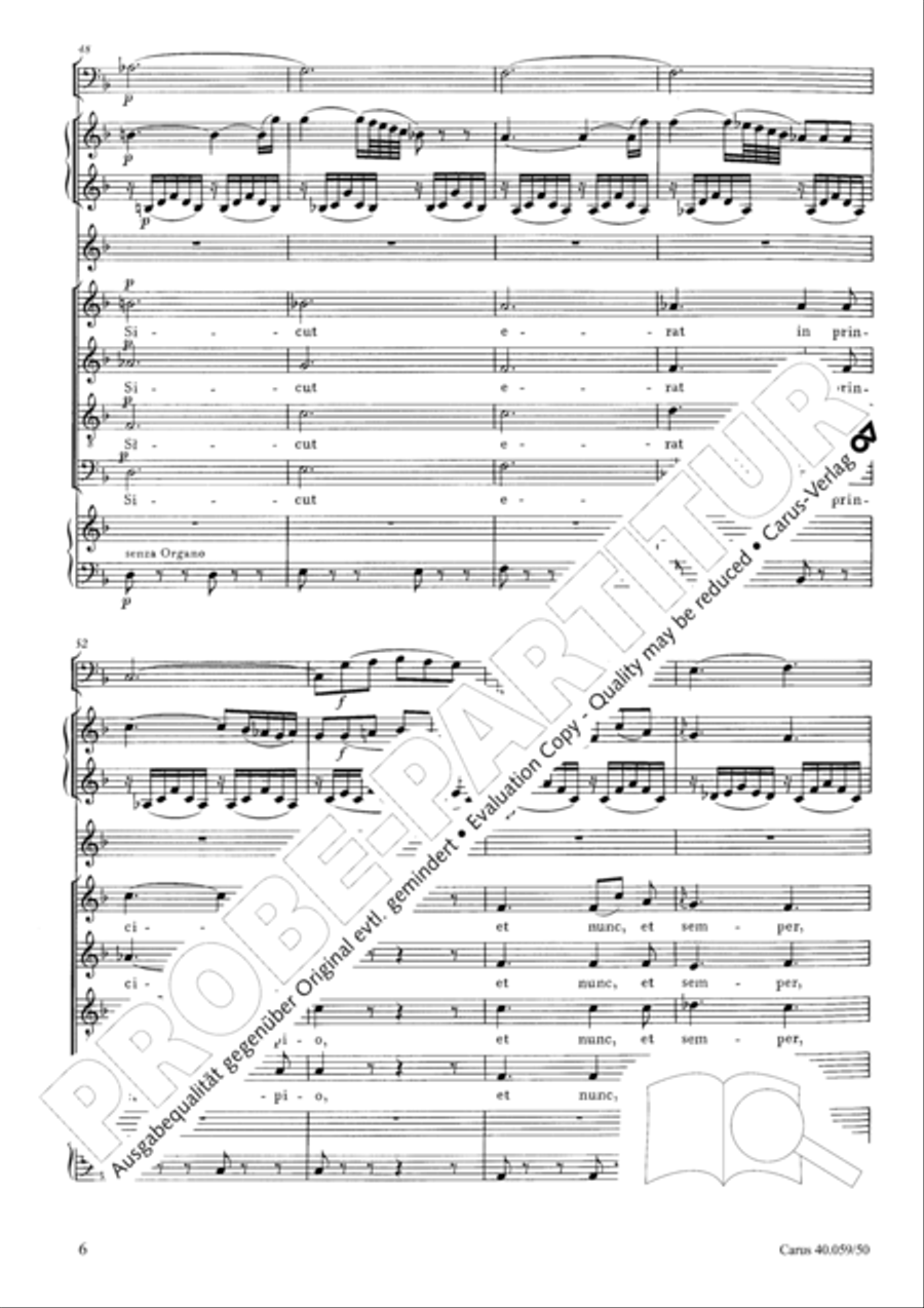 Laudate Dominum in F 4-Part scores gallery preview page 7