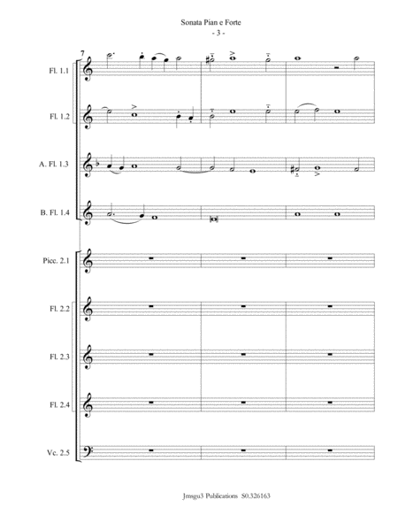 Gabrieli: Sonata Pian e Forte Ch. 175 for Flute Choir image number null