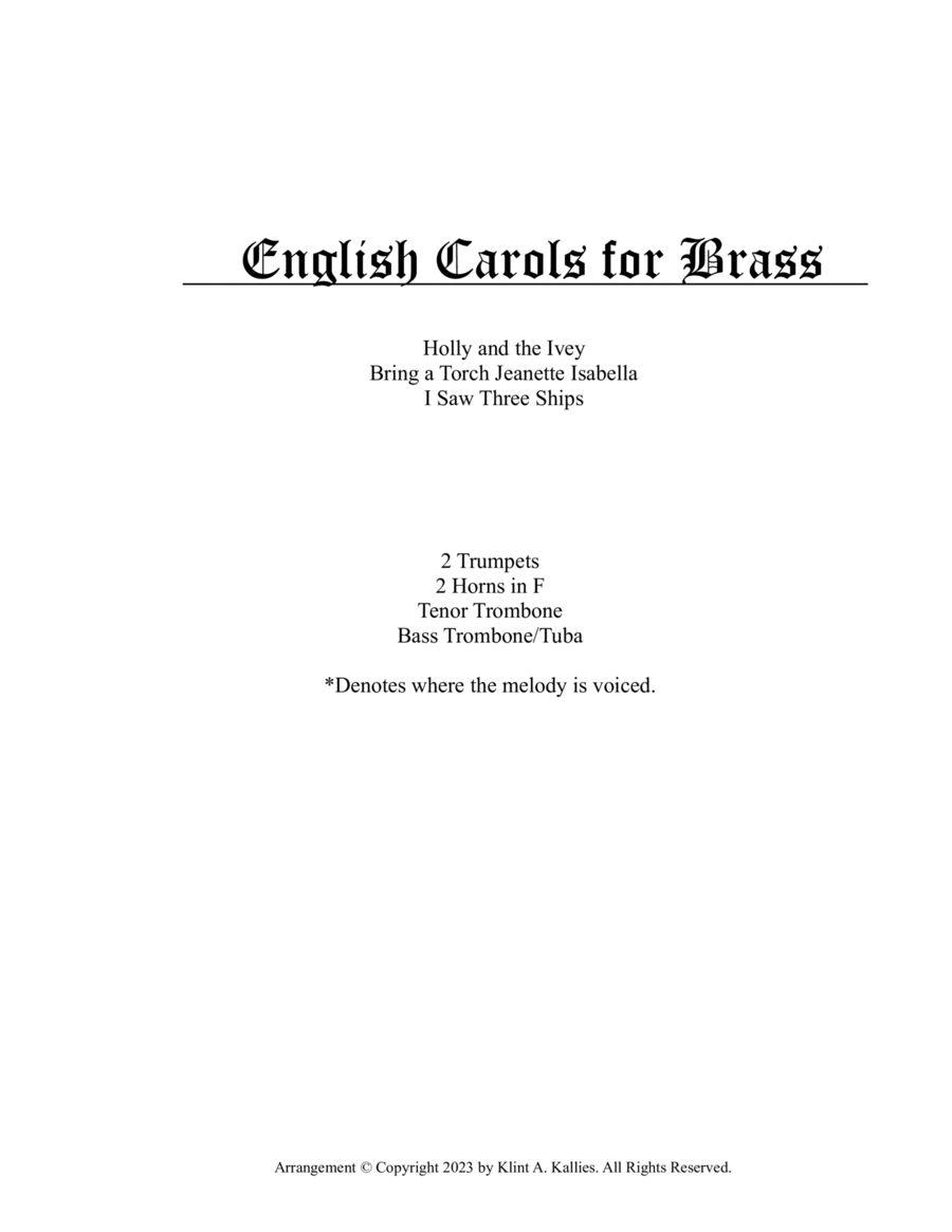 English Carols for Brass image number null