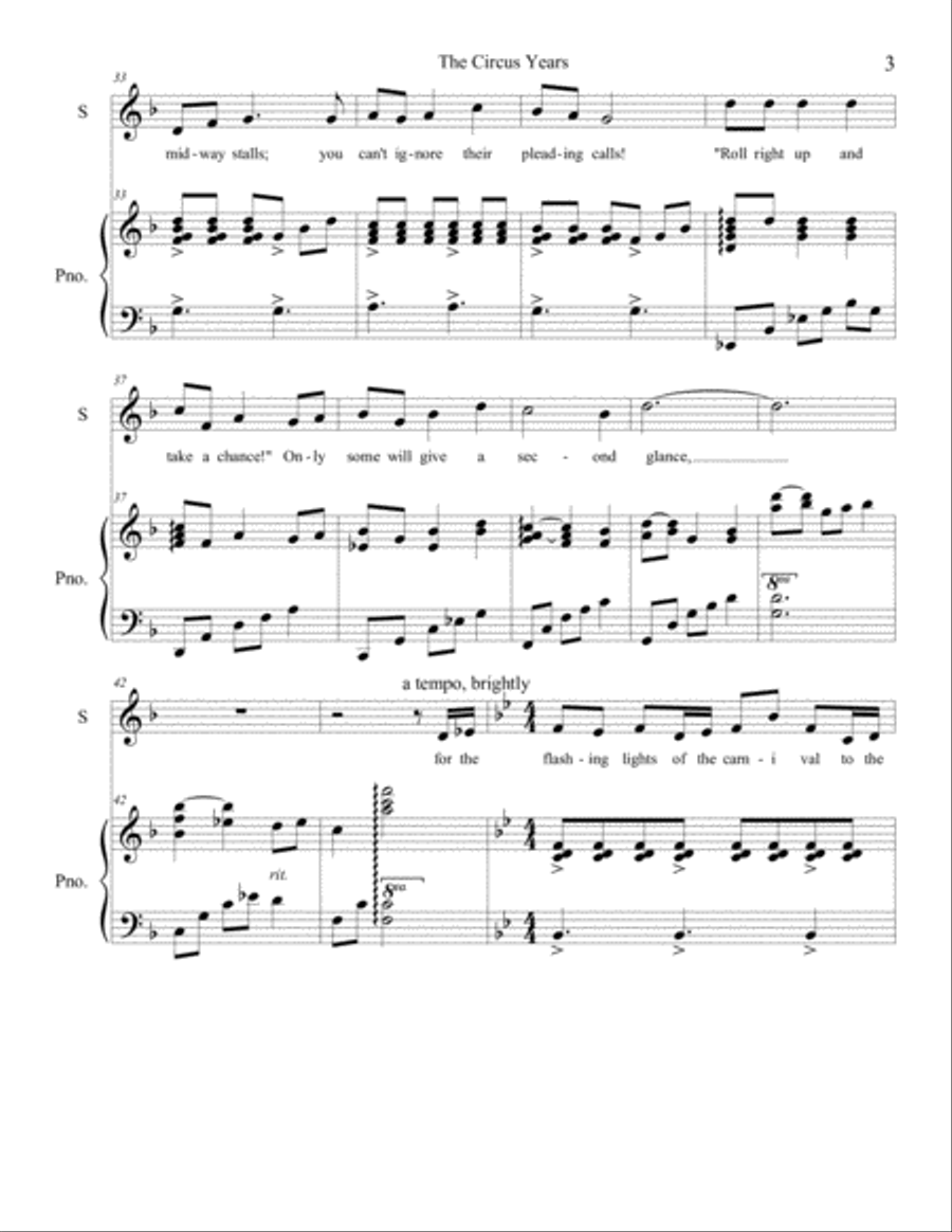 The Circus Years Voice scores gallery preview page 3
