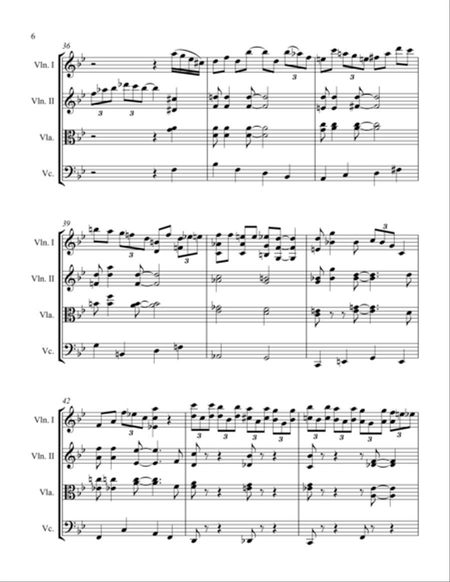 Basin Street Blues Basin Street Blues String Quartet scores gallery preview page 6