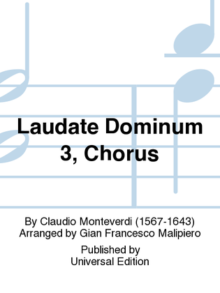 Laudate Dominum 3, Chorus