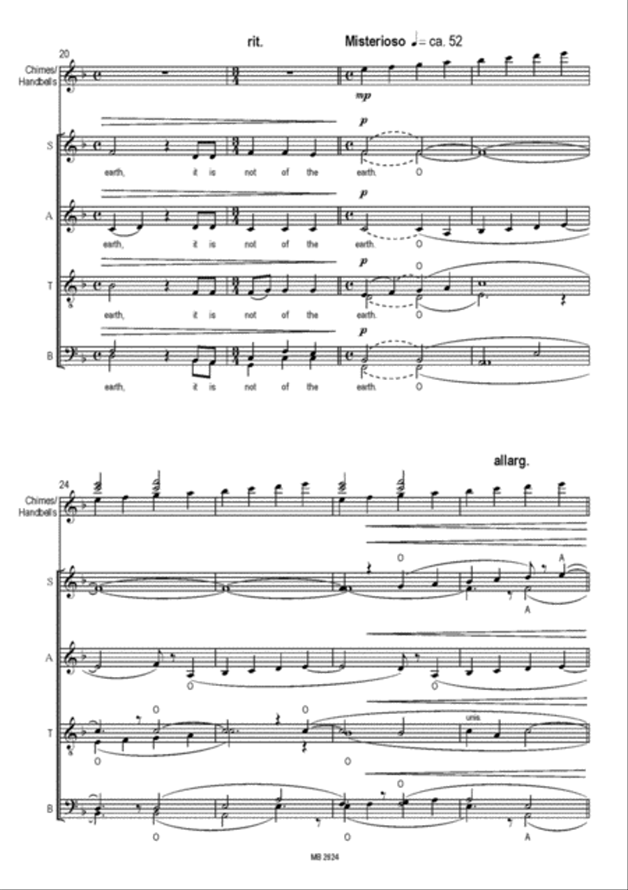 Where is Heaven? for SSAATTBB Choir and Chimes/Handbells ad lib SSAATTBB scores gallery preview page 5