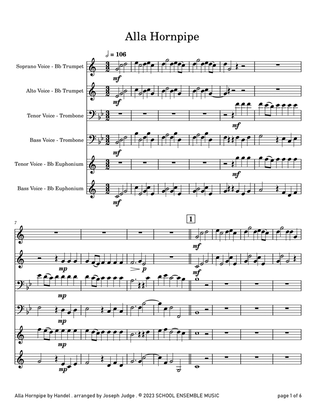 Alla Hornpipe by Handel for Brass Quartet in Schools