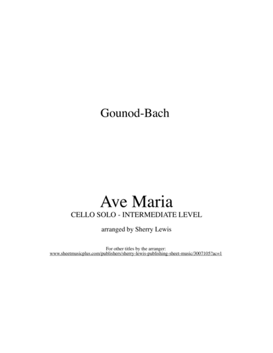 Ave Maria for Cello Solo by Gounod-Bach image number null