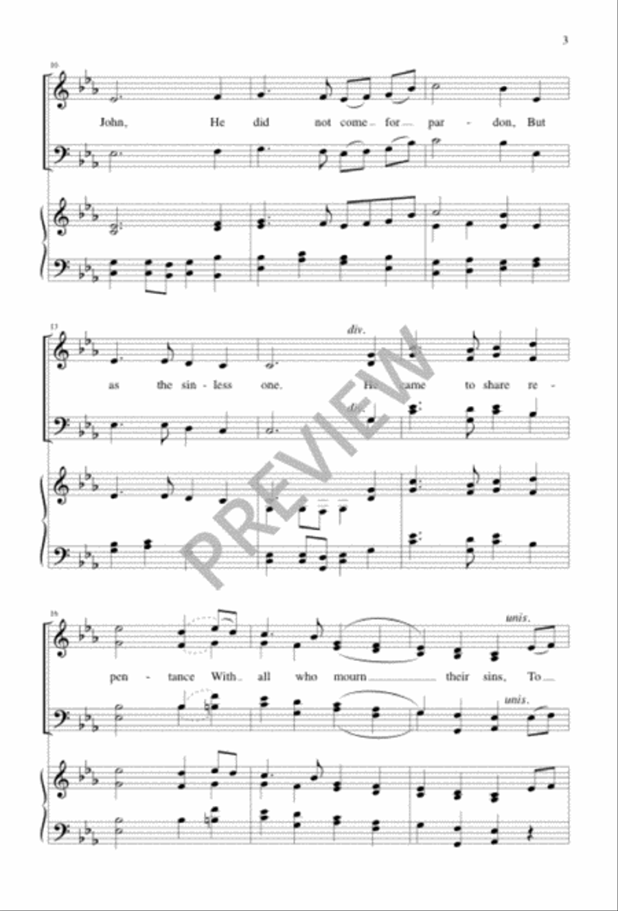 The Baptism of Jesus 4-Part scores gallery preview page 3