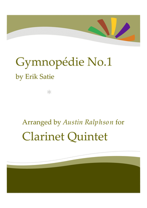 Book cover for Gymnopedie No.1 - clarinet quintet