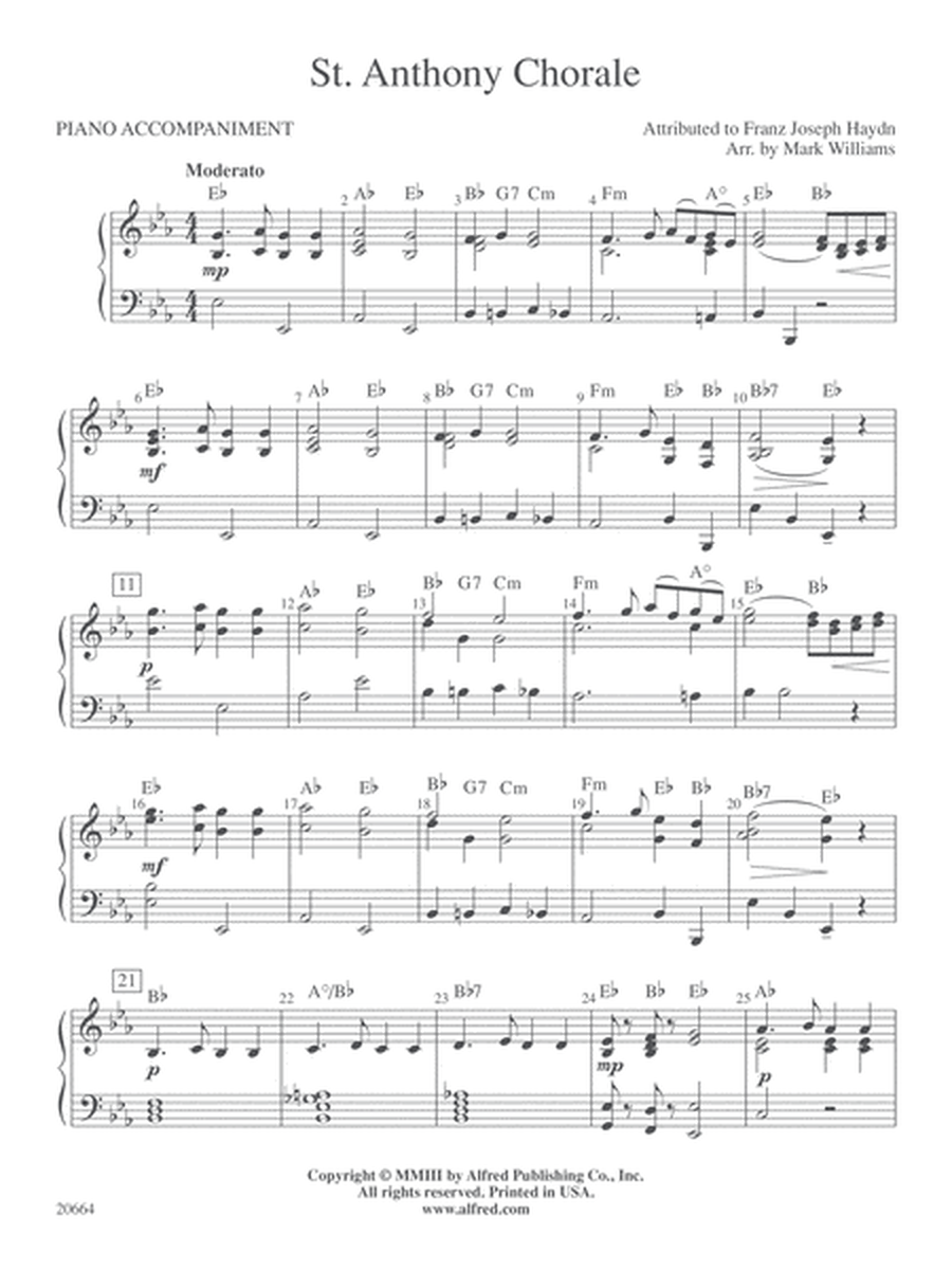 St. Anthony Chorale: Piano Accompaniment