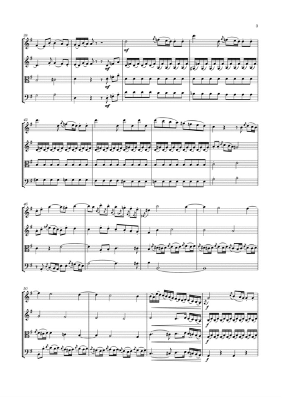 Haydn - String Quartet in G major, Hob.III:21 ; Op.9 No.3 String Quartet scores gallery preview page 4