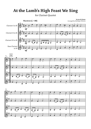 At the Lamb's High Feast We Sing (Clarinet Quartet) - Easter Hymn