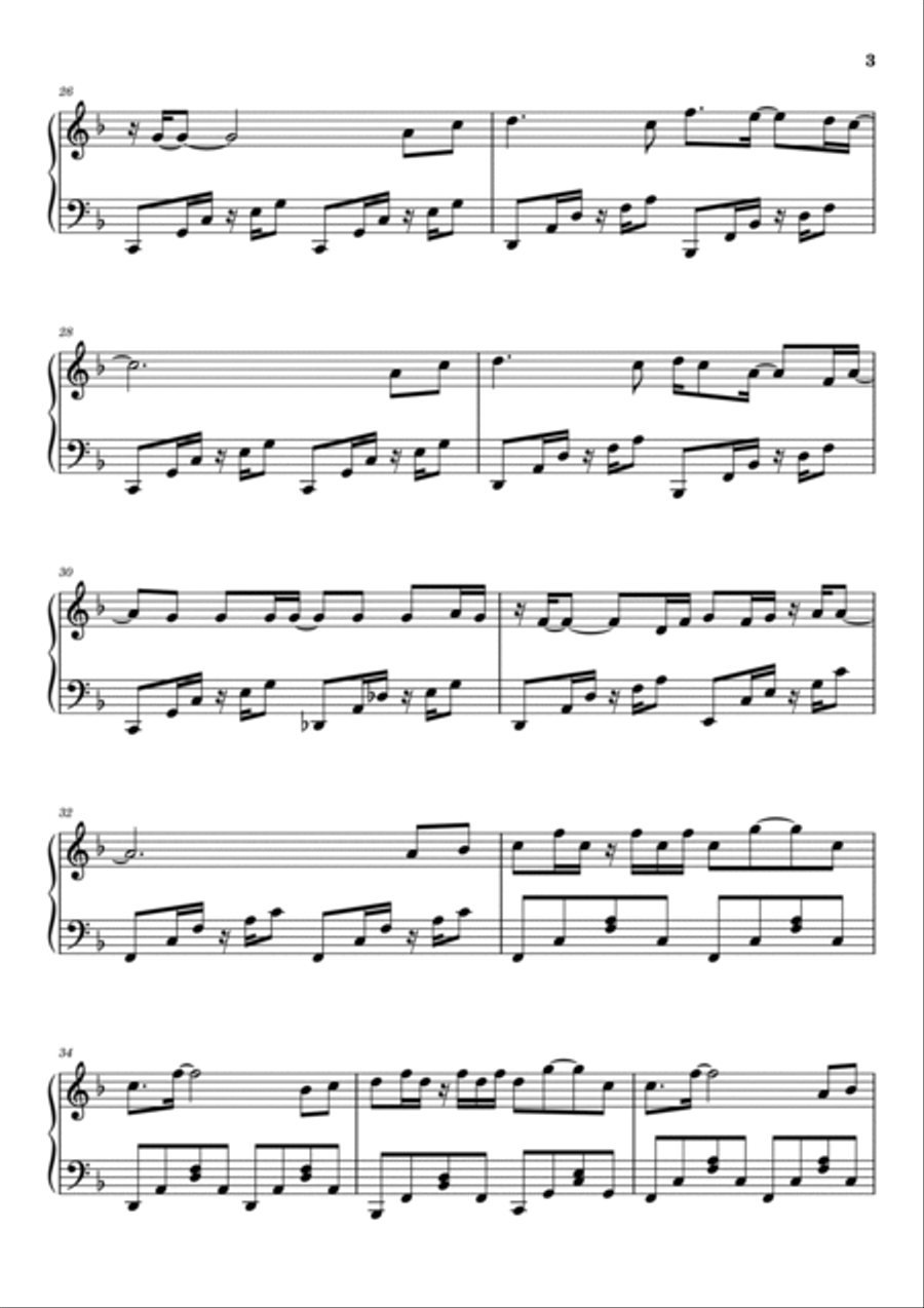 Tarzan Boy Piano Solo scores gallery preview page 3