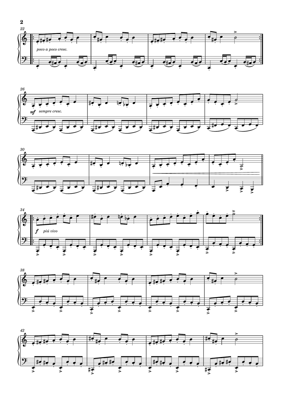 Grieg - In the Hall of the Mountain King from Peer Gynt Suite No.1, Op.46 Easy Piano scores gallery preview page 2