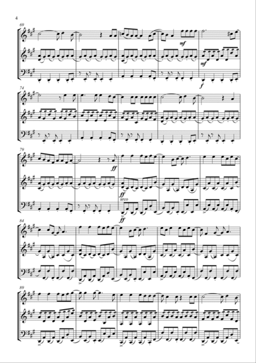 Viva La Vida String Trio scores gallery preview page 4