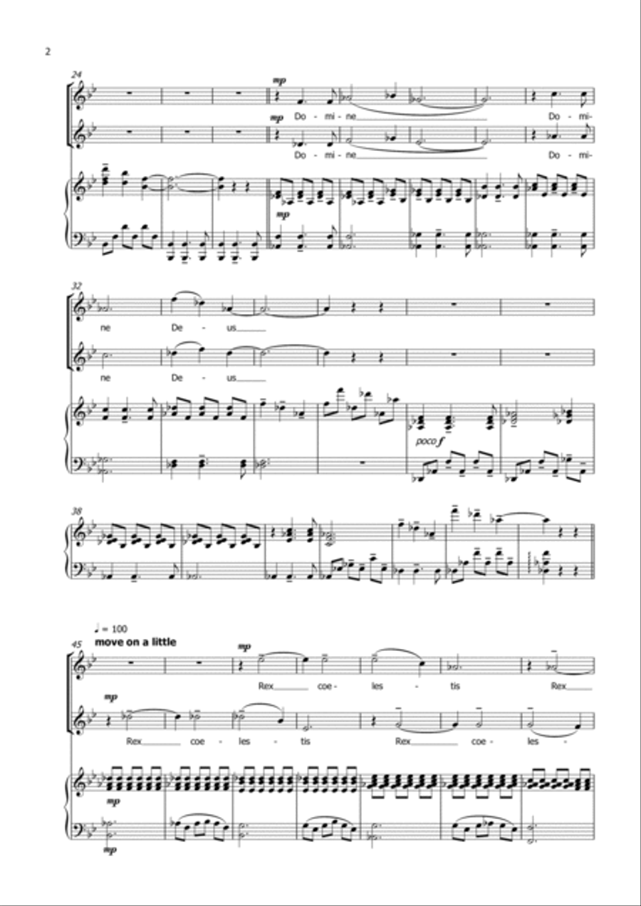 Domine Deus Piano scores gallery preview page 2